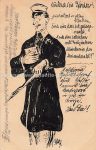 AK Handgemalt Studentika Student der Austria gestempelt Mödling 1908