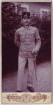 Kabinettfoto kuk Soldat Militär längliches Format um 1900