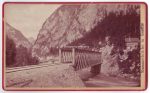 CDV Gesäuse Eisenbahn Kummerbrücke Foto Adalbert Kurka Eisenerz um 1880