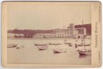 Kabinettfoto Ostseebad Misdroy Polen Hafen Boote Foto A. Sarnow 1893