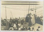 8 Fotos Nordsee Neptunstaufe Passagierschiff 1914 zwei Motive doppelt