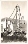 Fotopostkarte Golden Gate Bridge im Bau Foto J.K. Piggott Co. gestempelt 1936